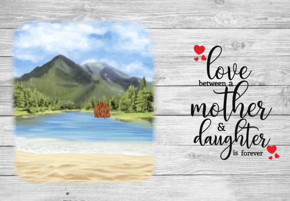 Love Between A Mother & Daughter Mountain View Canvas Print